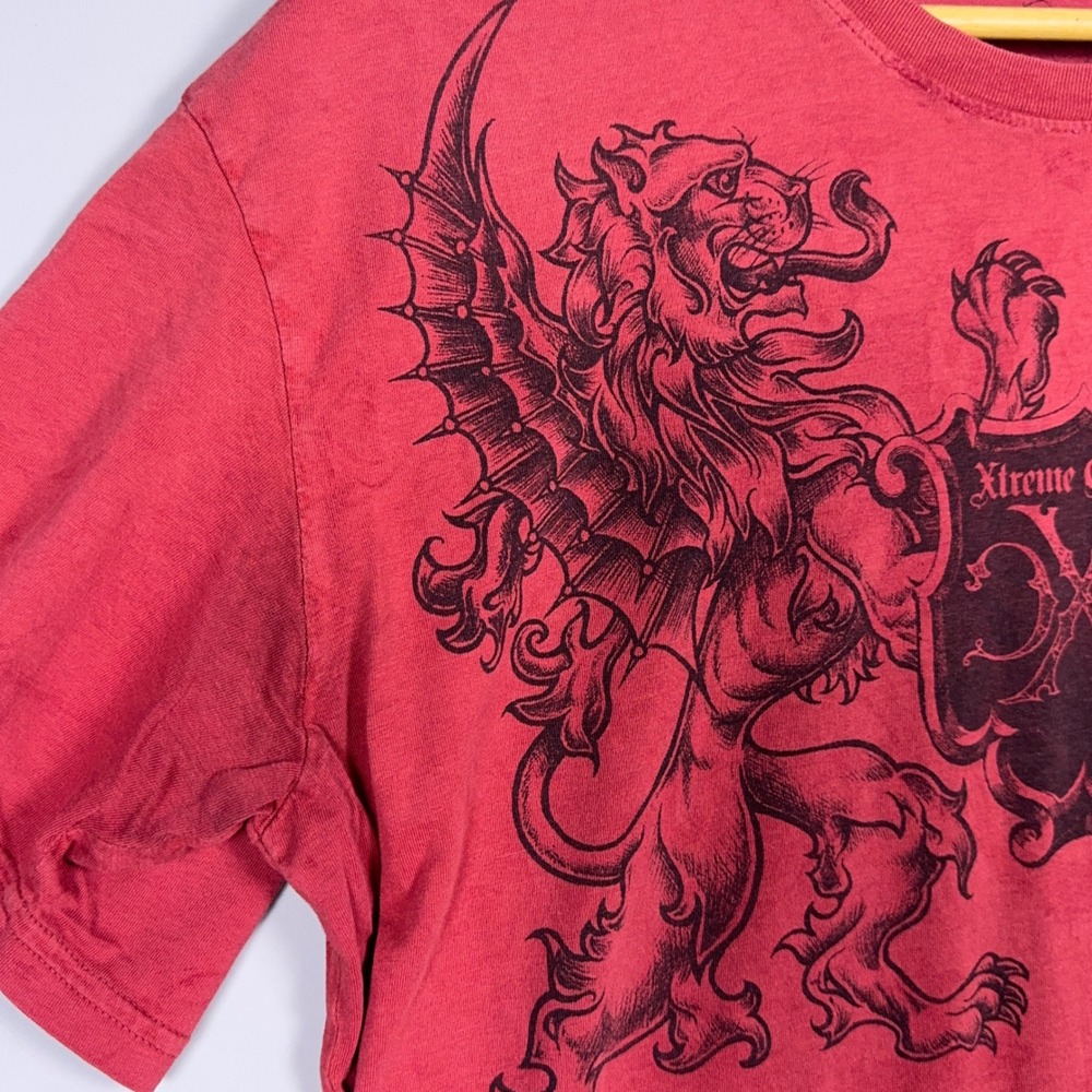 Xtreme Couture T-Shirt Mens Size Large Graphic Red MMA Y2K Grunge - Picture 3 of 8